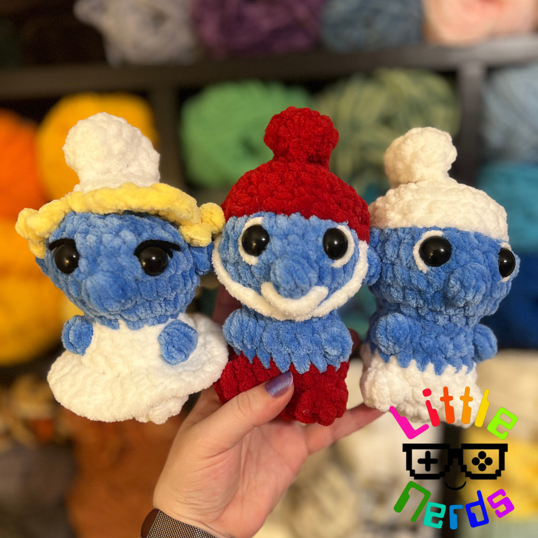 Itty Bitty Blue Guy Pattern