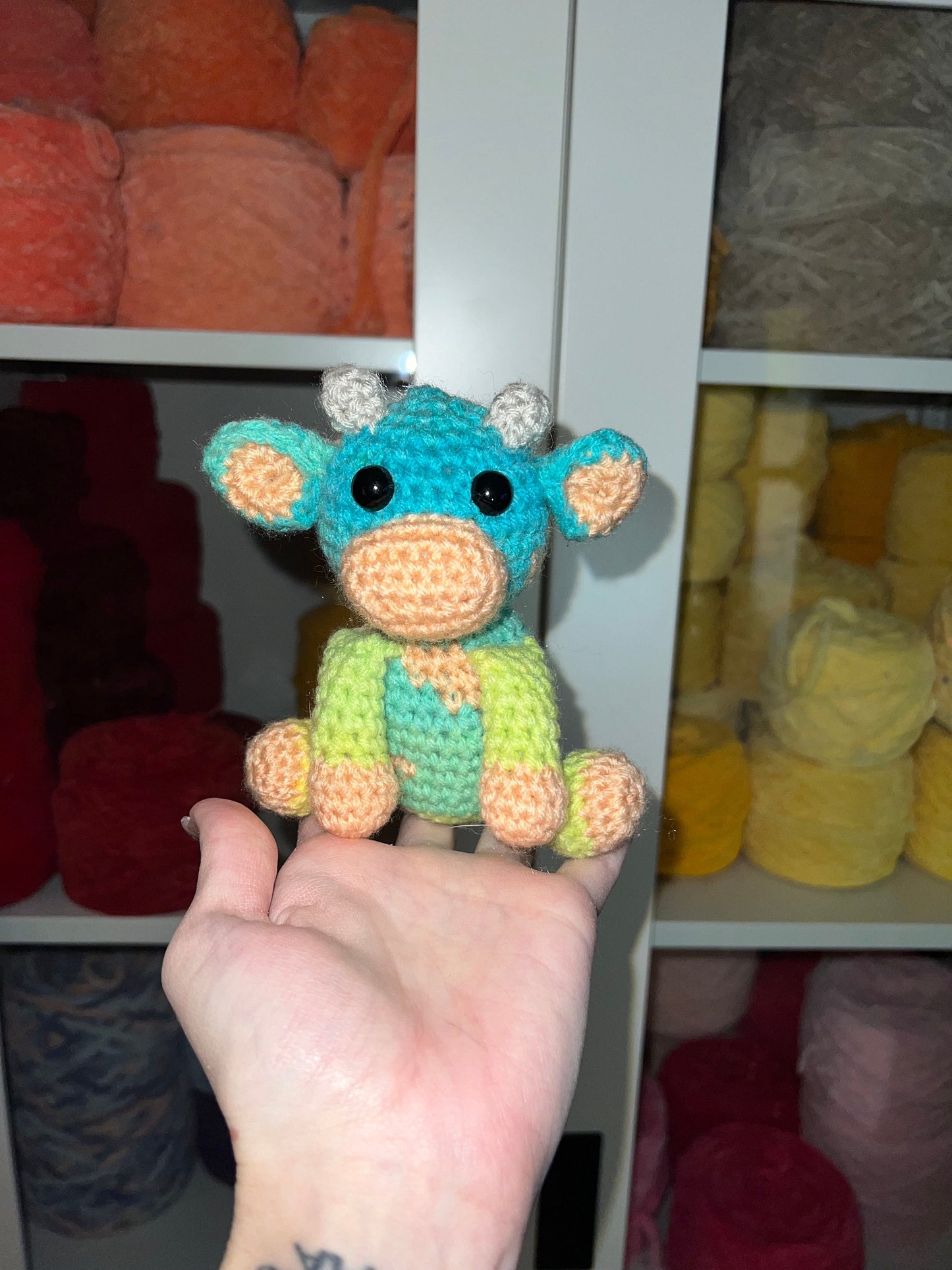 Lenny The Cow Crochet Pattern. Amigurumi Crochet Pattern Toy Cow Low-sew