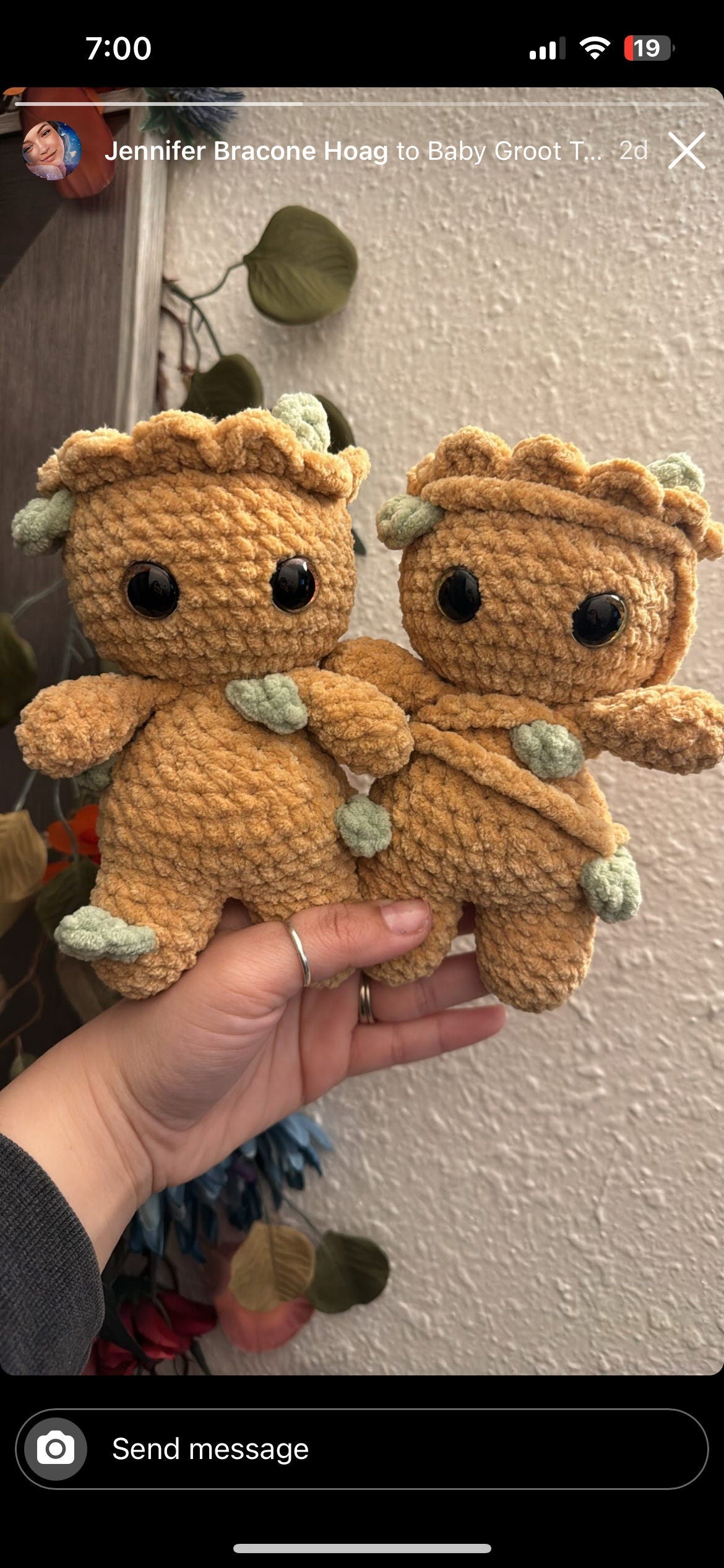 Baby Space Tree Man crochet pattern. No-sew