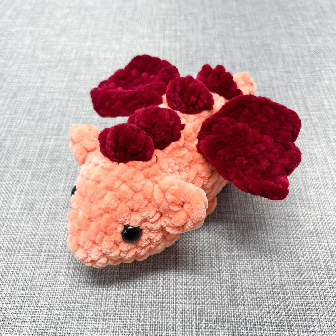 Oscar the NO-sew dragon pattern.  Dragon. No-sew.  Pocket sized  stuffed plushie