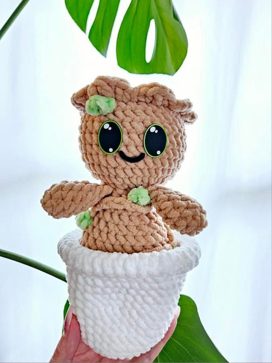 Baby Space Tree Man crochet pattern. No-sew