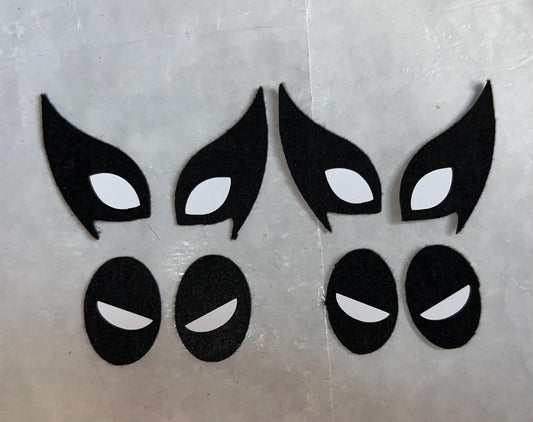 dead pool and wolverine felt eyes for itty bitty pattern