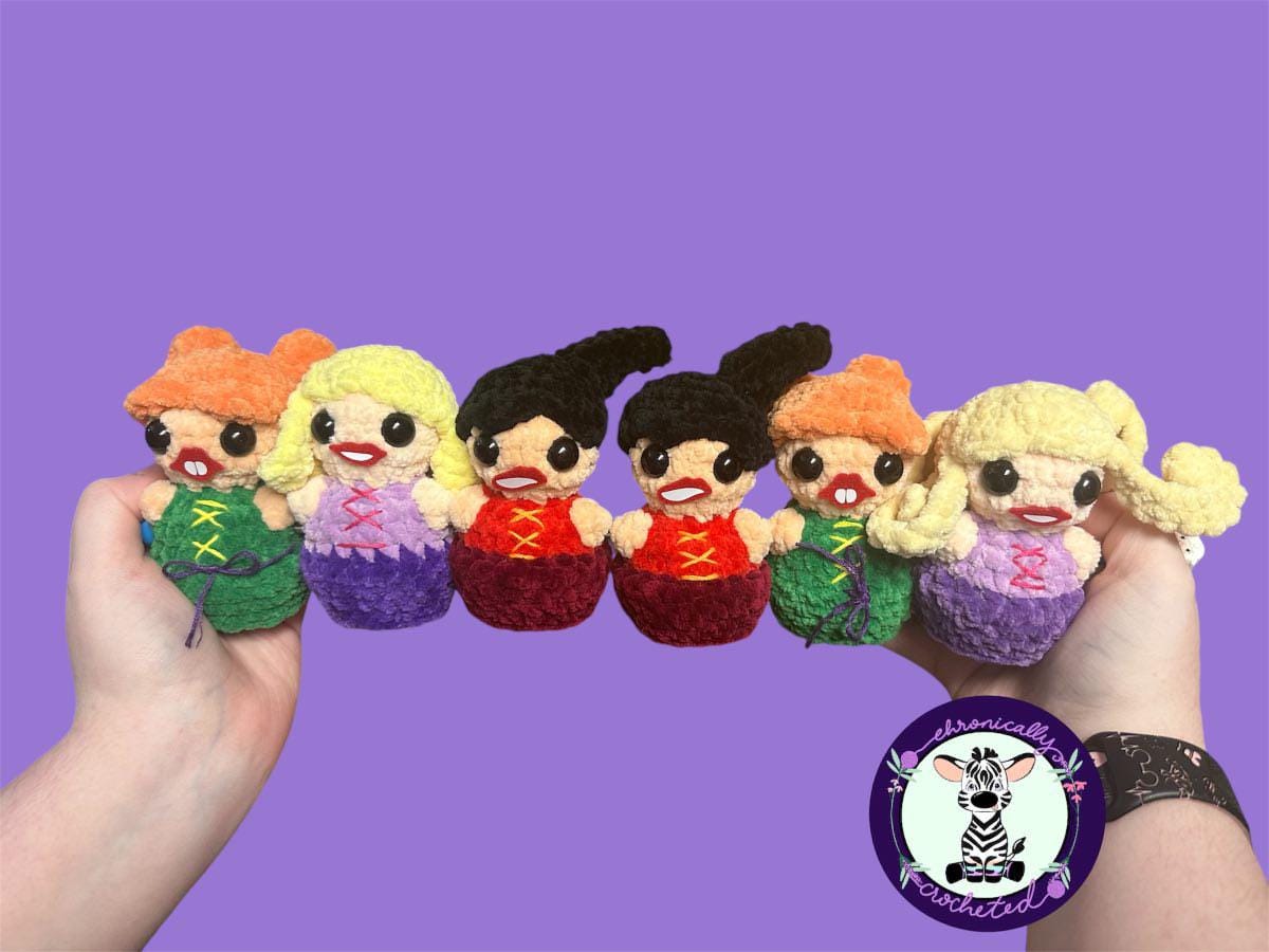 Itty Bitty Sister Witches Crew Crochet Pattern Set