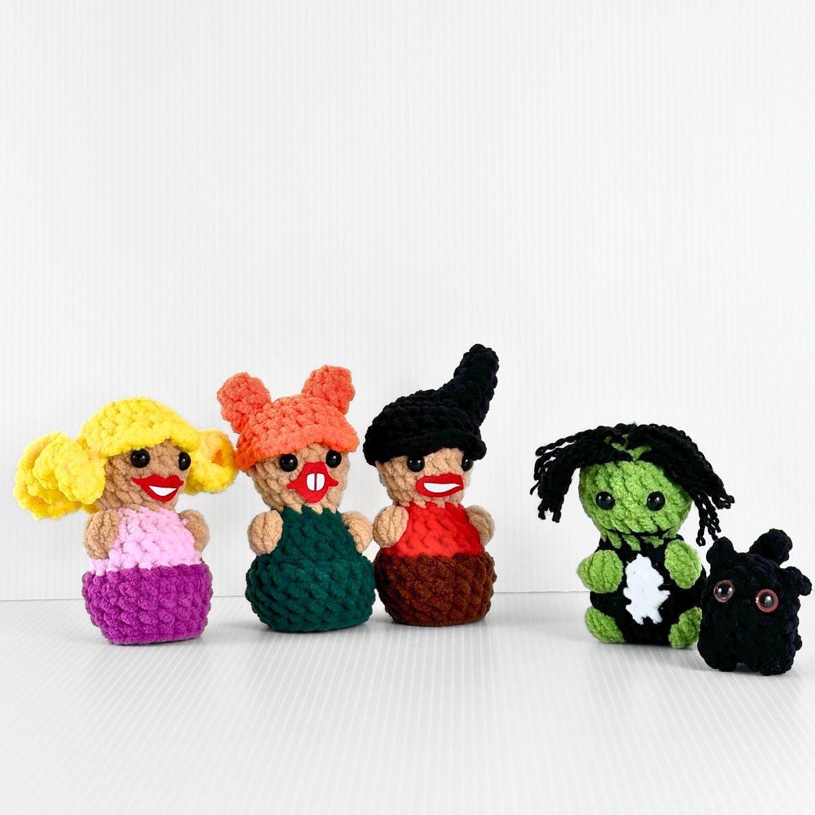 Itty Bitty Sister Witches Crew Crochet Pattern Set