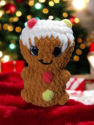 Crochet Gingerbread man crochet pattern no-sew