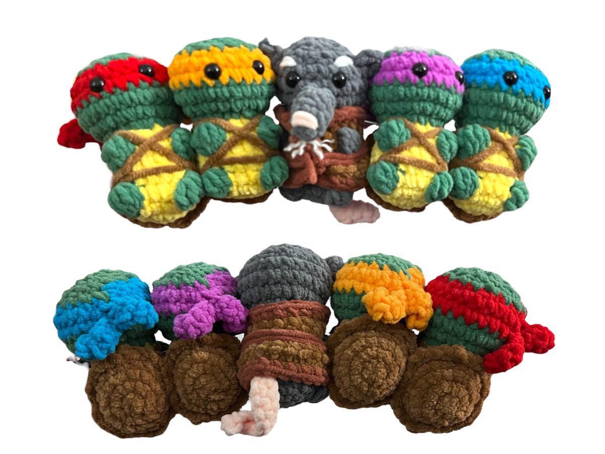 Itty Bitty Turtles with Master Crochet Pattern. Ninja