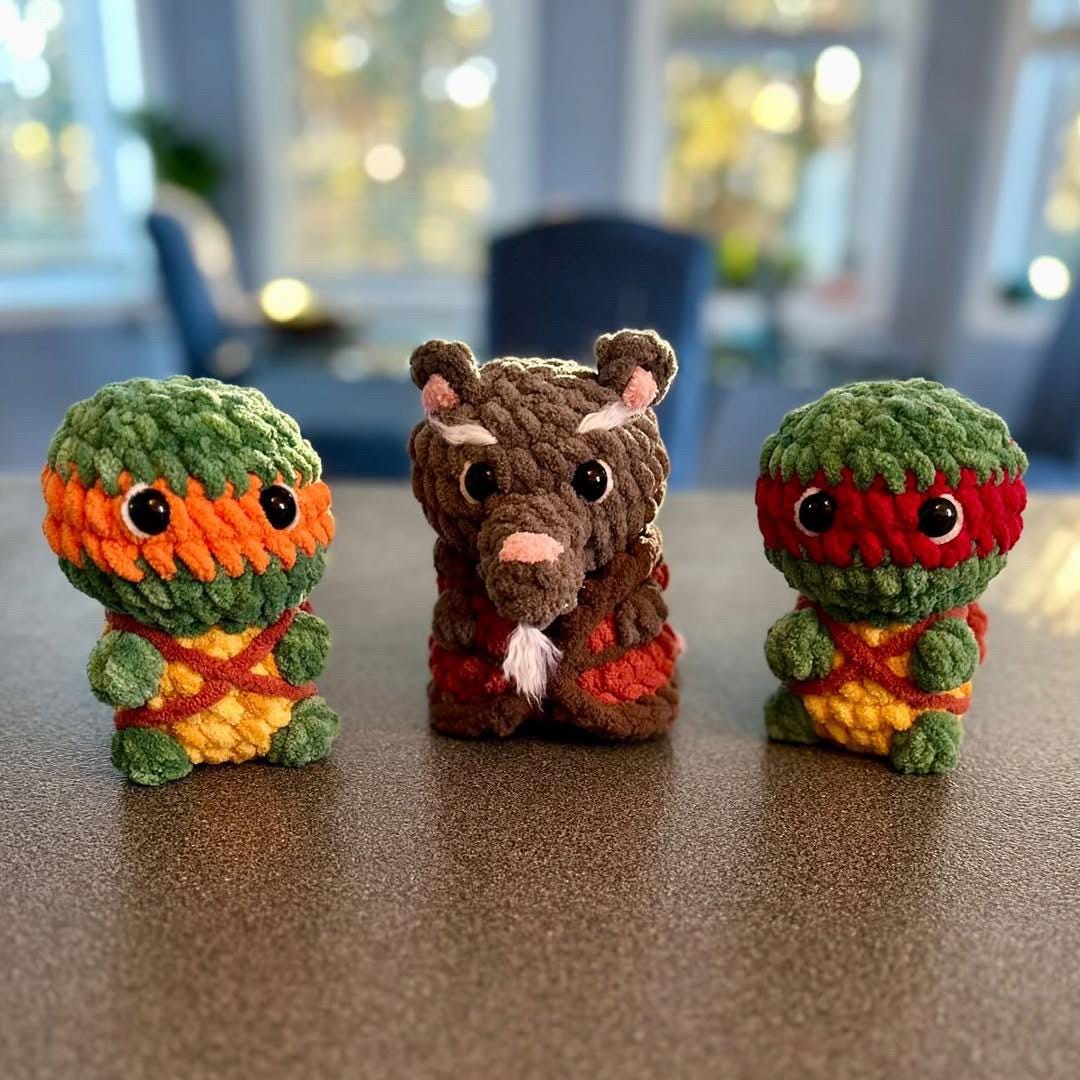 Itty Bitty Turtles with Master Crochet Pattern. Ninja