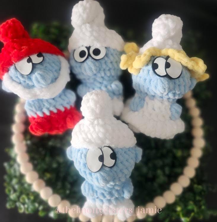 Itty Bitty Blue Guys Crochet Pattern