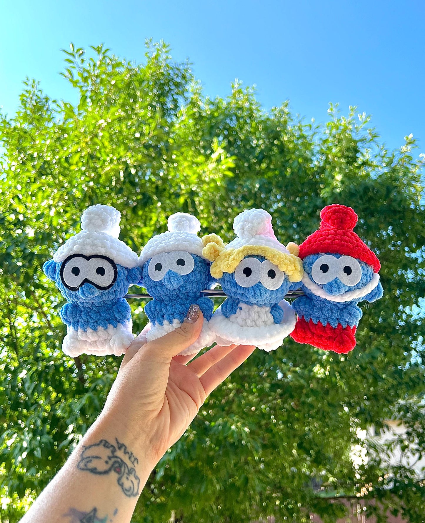 Itty Bitty Blue Guys Crochet Pattern
