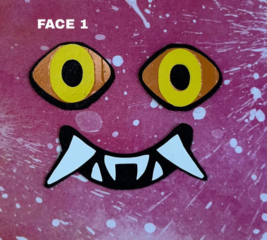 Itty Bitty Derpy Tiger felt eyes and mouth