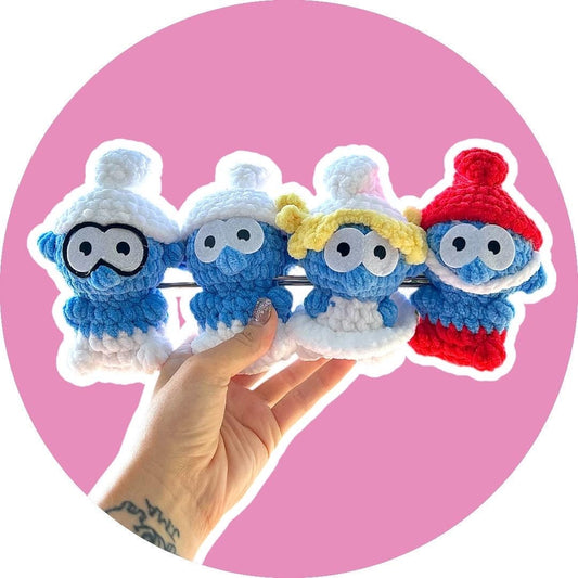 Itty Bitty Blue Guys Crochet Pattern