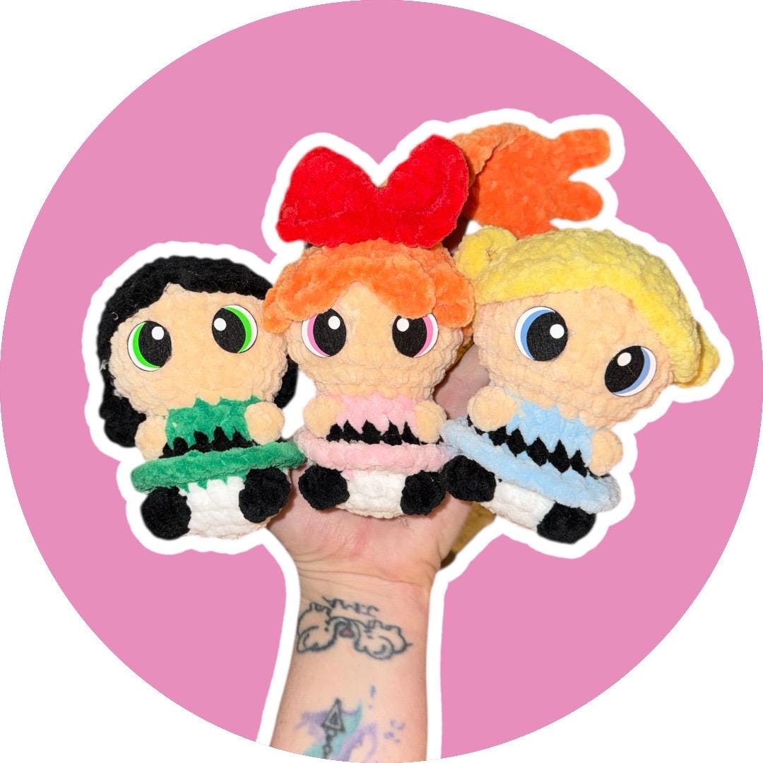 Itty Bitty Puff Girls crochet pattern