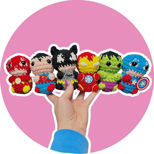 Itty Bitty Super Hero’s Crochet Pattern. amigurumi