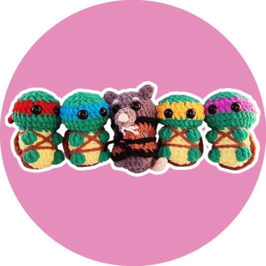 Itty Bitty Turtles with Master Crochet Pattern. Ninja